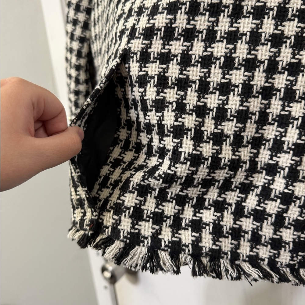 Talbots Tweed Houndstooth Double Breasted Blazer … - image 16